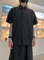 VOAAOV / T/R TYPEWRITER Short Sleeve Shirt / BLACK