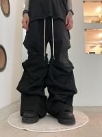 A.F ARTEFACT / Denim Tuck Wide Pants_Velcro / Black