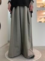 VOAAOV / MELANGE LINEN LIKE Wide Pants / GRAY