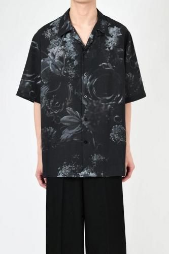 LAD MUSICIAN / SPUN LAWN MONE HANA OPEN COLLAR SHORT SLEEVE