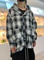 A.F ARTEFACT / Yoroke Check Hoodie Shirts / BlackGrayWhite