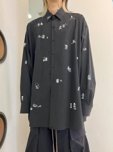 【最終値下】LAD MUSICIAN×ドラえもん 長袖ビッグシャツ Fujiko LAD MUSICIAN×Fujiko-Pro ドラえもん / BIG SHIRT / BLACK - LAD