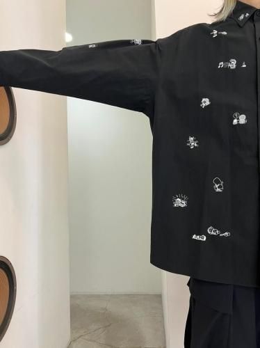 【最終値下】LAD MUSICIAN×ドラえもん 長袖ビッグシャツ Fujiko LAD MUSICIAN×Fujiko-Pro ドラえもん / BIG SHIRT / BLACK - LAD