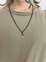 LAD MUSICIAN / CROSS NECKLACE / BLACK