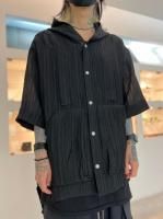 A.F ARTEFACT / Sheer Yo-Ryu Hoodie Shirts / Black