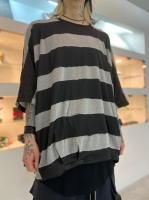 A.F ARTEFACT / Bound Border Dolman Tee / BlackL.Gray