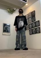A.F ARTEFACTのドルマンTシャツにデニムカーゴジップバギー 250616A
