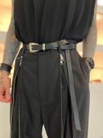 WIZZARD / POLISH LEATHER BELT / BLACK