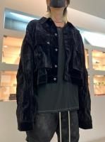 A.F ARTEFACT / Washer Velour Big Pocket Blouson / Black