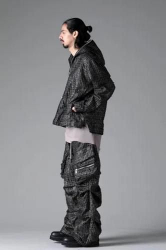 A.F ARTEFACT / Tweed Zipper Hooded Blouson / Black - LAD MUSICIAN