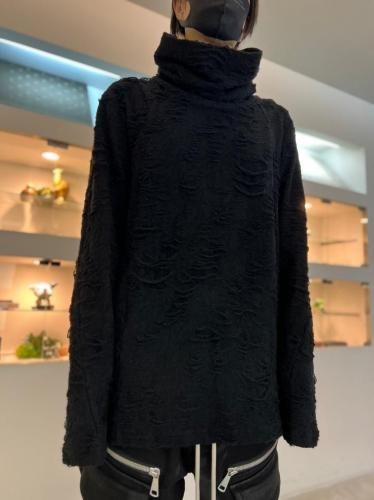 A.F. ARTEFACT ブラックジャケット A.F ARTEFACT - Washer Velour Hooded Long Jacket