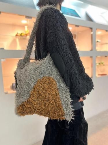 【未使用24SS my beautiful landlet ビッグCDグレー】 my beautiful landlet 「my landlet」 PONTE KNIT FRONT ZIP PULLOVER