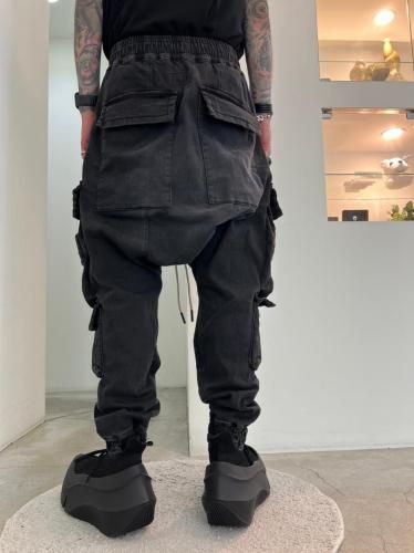 A.F ARTEFACT / Stretch Denim Sarouel Easy / Black - LAD MUSICIAN