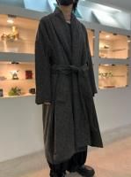 my beautiful landlet / ALPACA SHAGGY LONG COAT / BLACK