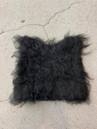 LAD MUSICIAN / LOOP YARN SHAGGY KNIT DEVIL CAP / BLACK - LAD