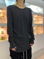A.F ARTEFACT / Waffle Crew Neck Top / Black
