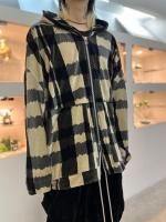 A.F ARTEFACT / Dolman Hooded Zip / Black×Gray×Ivory