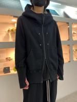 prasthana / heavy sweat penguin parka / BLACK