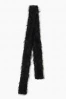LAD MUSICIAN / CASHMERE KNIT NARROW MUFFLER / BLACK