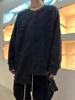 A.F ARTEFACT / Damage Pile Arymmetry Crew Neck Top / Black