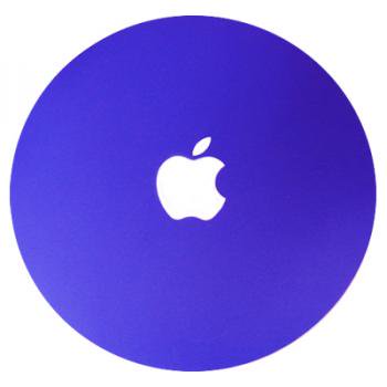 アップルロゴ入り円形マウスパッド パープルブルー アップルグッズのスマートストア