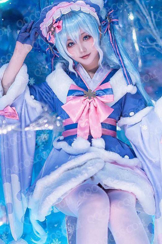 漫骨cos VOCALOID 初音ミク2023 雪ミク コスプレ - コスプレ