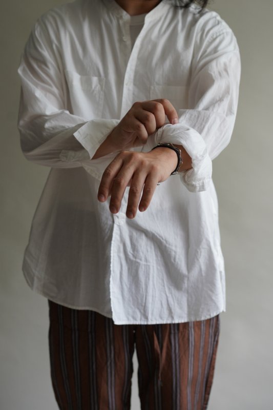 STILL BY HAND（スティルバイハンド） Cotton・Silk Band Collar Shirts　【SH03221】
