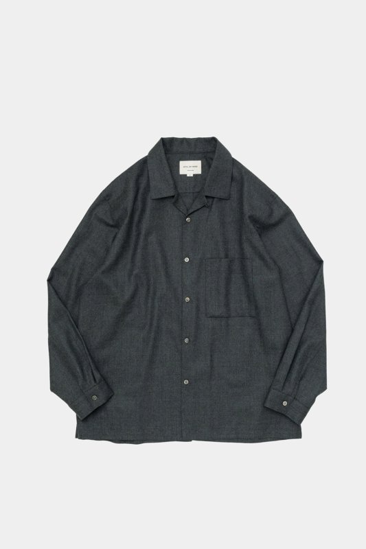 STILL BY HAND（スティルバイハンド）Open collar wool shirt 【SH04233】