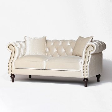 Velvet Ivory 2P Sofa☆在庫わずか☆ - インテリアショップkino