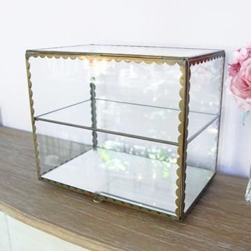ヴィンテージ ショーケース 古い小型ガラスケース 幅約46cm