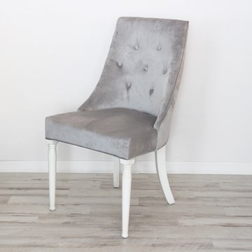 Square Dining Chair （グレーベロア） - インテリアショップkino