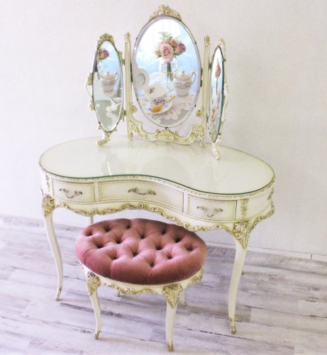 Vintage Dresser ＆ Round Stool Set - インテリアショップkino