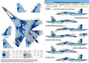 FOXBOT 1/72 スホーイ Su-27S フランカー ウクライナ空軍 デカール＆デジタル迷彩マスキングセット