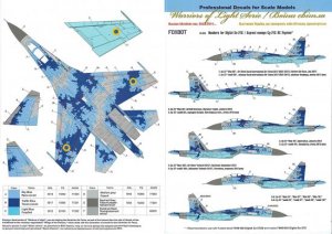 FOXBOT 1/48 スホーイ Su-27S フランカー ウクライナ空軍 デカール＆デジタル迷彩マスキングセット