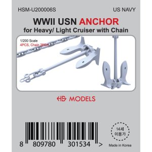 HSM-U200006S1/200 WWII Ƴ Žδ/ڽδѥ󥫡 <br>WWII USN ANCHOR for H/ L Cruiser with Chain
