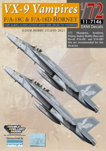 DXMǥ 1/72 11-7146 F/A-18C & F/A-18D ۡͥå VX-9 ѥ䡼 Х塼ѥå