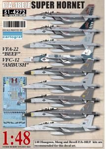 1/48USN F/A-18E/F Super Hornet VFA-22 & VFC-12 