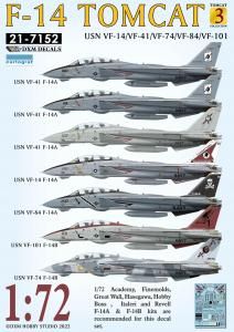 1/72ꥫ F-14A/B ȥ७å 쥯3 VF-41/VF-14/VF-84/VF-101/VF-74