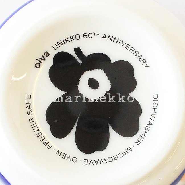 マリメッコ ウニッコ 60周年マグカップ250ml / marimekko Unikko Mug / ネイビー