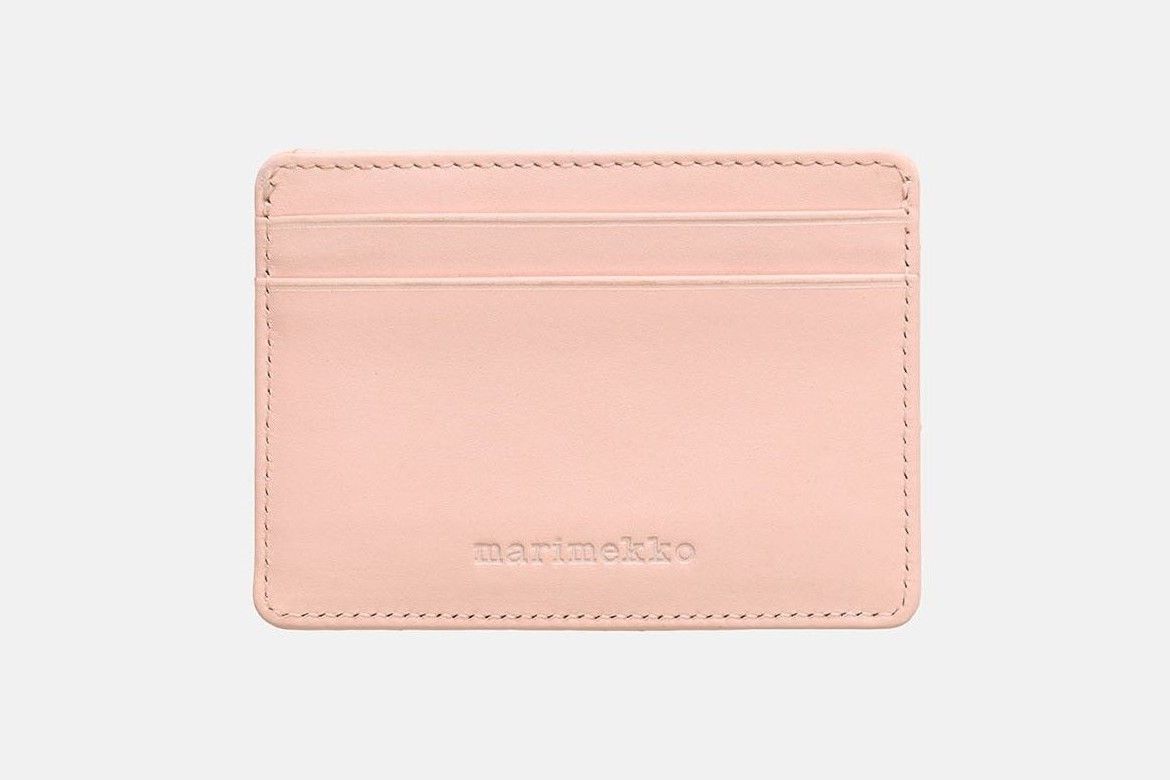 マリメッコ ウニッコ（Unikko）カードホルダー（ライトピンク、ダーク