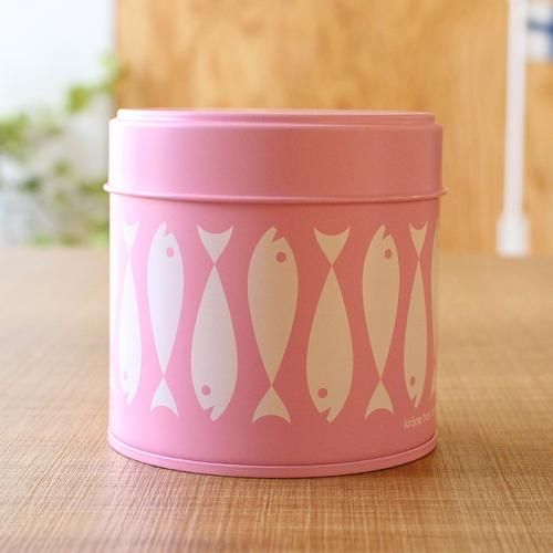 おさかなキャニスター（ピンク）/krone クローネ オリジナル【北欧雑貨】
