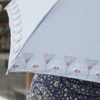 【刺繍タイプ】korko（コルコ）/ 晴雨兼用 刺繍 折りたたみ傘 / ウルリクスダール城の庭園 【UPF50+】【紫外線カット率90%以上】