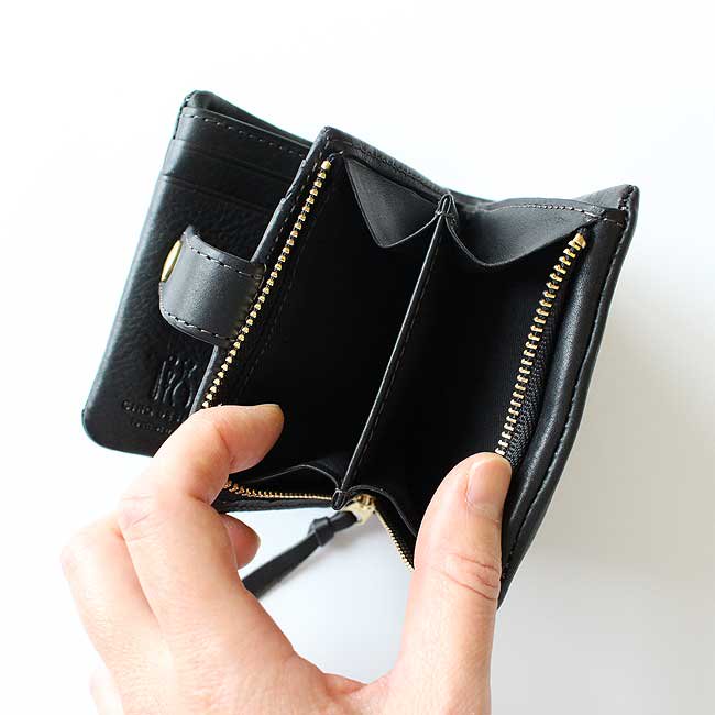 CINQ（サンク） 二つ折り財布（ブラック）【送料無料】