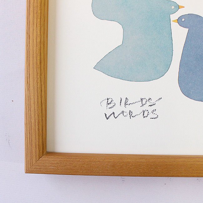 【新柄】バーズワーズ / BIRDS'WORDS ポスター / BLUE BIRD / 300