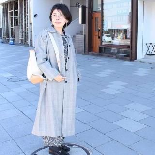 <img class='new_mark_img1' src='https://img.shop-pro.jp/img/new/icons1.gif' style='border:none;display:inline;margin:0px;padding:0px;width:auto;' />【新作】ウォッシュ加工ダンプ ステンカラーコート(フリーサイズ)/ 4カラー(ブラック・ベージュ・グレイッシュカーキ・グレンチェック)
