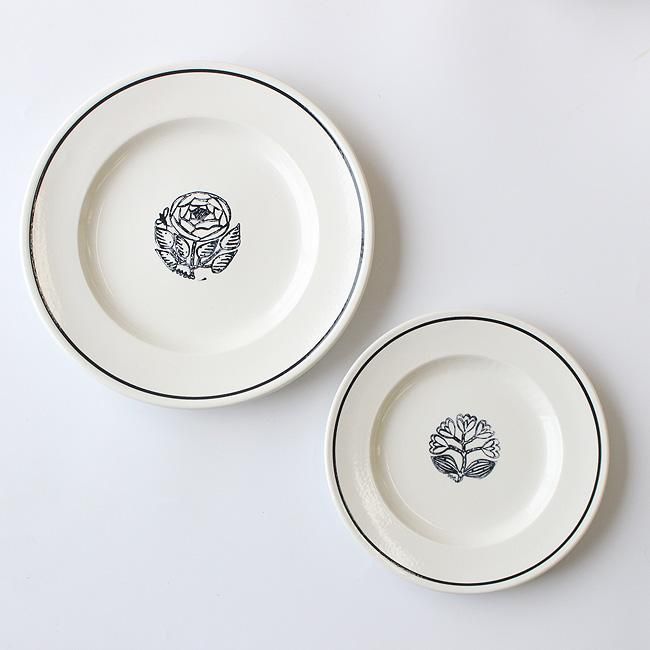 NOIR】 鹿児島睦×JOHN JULIAN / Side Plate 21cm Cat（ネコ） / 磁器