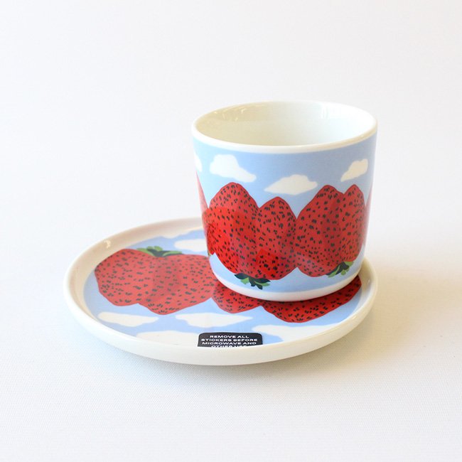 マリメッコ マンシッカヴオレット ラテマグ / marimekko Mansikkavuoret Latte Mug / （単体販売）