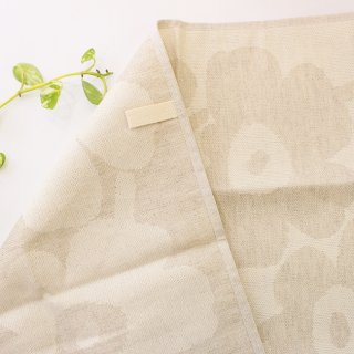 マリメッコ ピエニウニッコ ティータオル（ホワイト×ベージュ） / marimekko pieni unikko kitchen towel