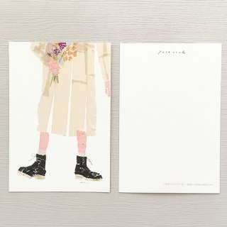 【田村美紀】 ポストカード（野花とワンピース）/ tamura miki / Post card 【ネコポス便発送可】