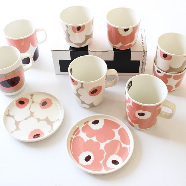 【2022限定カラー】マリメッコ ウニッコ マグカップ 250ml / marimekko UNIKKO Mug / クレイ×ホワイト